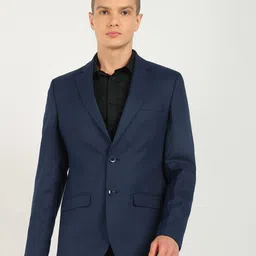 park avenue Men Self Design Single Breasted Formal Blazer image 1