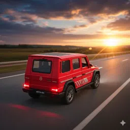 zenvy Kids Diecast G-Wagon SUV Toy | Pullback, Light & Sound Metal Car(RANDOM COLOR)-picture-42