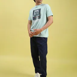 v-mart Men Solid Blue Track Pants image 5