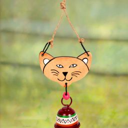 Pink Panther Pink Wood & Metal Wind Chime with Metal Bells by Aakriti Art Creations-picture-16