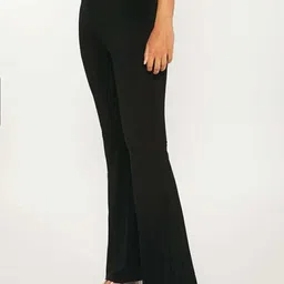 broadstar Women Flared Black Lycra Blend Trousers image 2