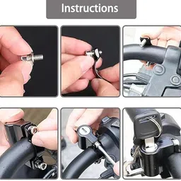 kgbtreads Aluminium, Stainless Steel Key Lock For Helmet image 2