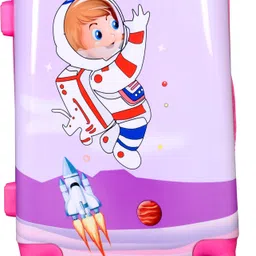 d's paradise Small Cabin Suitcase (55 cm) 4 Wheels - SPACE PRINT 20 INCHES KIDS Trolley Bag - Pink-picture-19