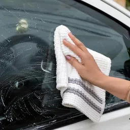 fezora Striped multi purpose cleaning cloth Dry Microfiber Cleaning Cloth image 4