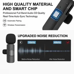 gadgetswear Single Lavalier Microphone for Youtubers,Type-C & IOS Support(6 Months Warranty) Noise Cancellation Technology image 4