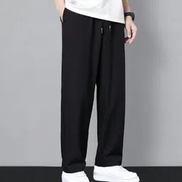paralians Men Solid Black Track Pants-picture-17