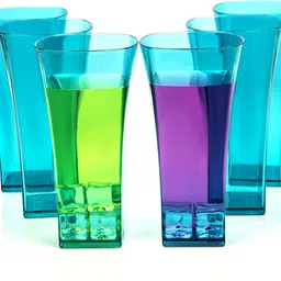 finner (Pack of 6) Squarish Blue Glass_Set of 6 Glass Set Water/Juice Glass-picture-19