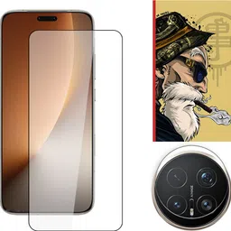 ARBAN Edge To Edge Tempered Glass for Honor Magic8 Pro 5G Tempered Glass Screen Protector | Anti-Scratch | Edge to Edge Full Coverage | 9H Hardness ( 1 FRONT SCREEN GUARD + 1 CAMERA LENS PROTECTOR + 1 FREE BACK EMBOSSED SKIN001 )-image-90