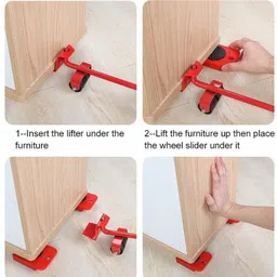 stockhawkers 5-in-1 Furniture Lifter Mover Heavy Furniture Appliance Machine Tool Appliance Furniture Caster image 2