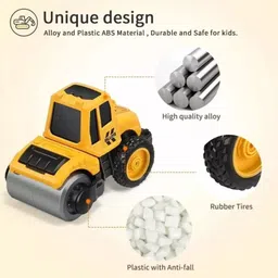 funablo Construction Vehicle Set of 4 Toy Trucks Excavator Dump Trucks Cement Mixer Tank image 3
