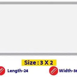 sunway display systems Non Magnetic 3x2 feet Non Magnetic white board with 2 hanger Whiteboards-picture-12