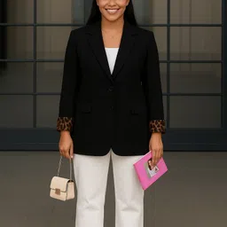 aarominfinity Women Solid, Animal Print Single Breasted Casual, Party, Lounge Wear, Sports Blazer-picture-14