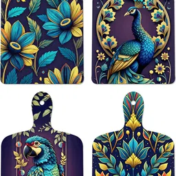 artvibes Madhubani Art Wall Hanging Home Decorative Wall Art for Living room (WH_5654N) Pack of 4-picture-19