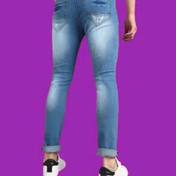 denim fit Women Relaxed Fit High Rise Light Blue Jeans image 2