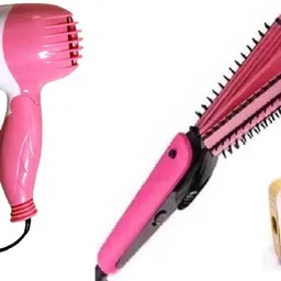 Pushcart 8890 2 IN 1 CURLER+STRAIGHTNER + 1290 HAIR DRYER + BOLI RAZOR HAIR TRIMMER Personal Care Appliance Combo-picture-17
