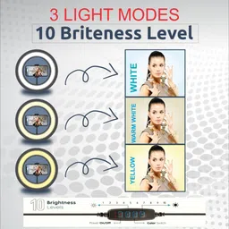 ZAXART 10 inch Big LED Selfie Ring Light with Tripod Stand 7 Feet Tripod Kit image 5