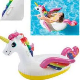 Magical Unicorn Ride-On Inflatable Pool Float Inflatable Swimming Safety Tube-image-0