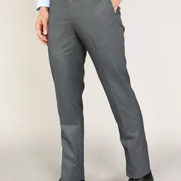 arrow Men Regular Fit Grey Polyester Trousers image 3