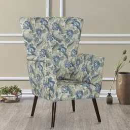 casacraft from pepperfry Apollo Fabric Wing Chair in Multiprint Colour image 1