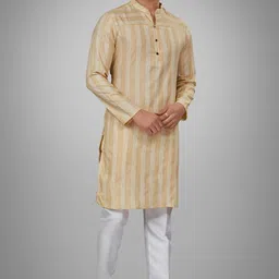 jugg jugg jeeyo Men Self Design Cotton Blend Straight Kurta image 2