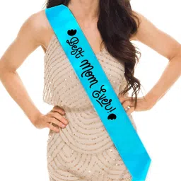 hubops Best mom Ever! Sash for Girls Birthday Party Decoration blue-picture-20