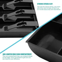 betlex Cash Drawer – 7 Slot (4 Bill, 3 Coin) Cash Tray Organizer for Shops Cash Box image 3