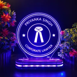 kosgai Customized Thank You Gift For Lawyer Advocate 3D LED Multicolor Name Plate Table Lamp-picture-10