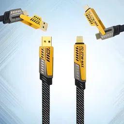 OSM USB Type C Cable 6 A 1 m Braided 4 in 1 65W PD/Quick Charging Cable Compatible for i-phone & Android with MFI Certified DC131 image 3