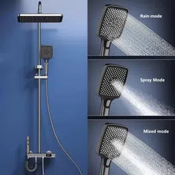 istar Luxury Brass Shower Panel: 4-in-1 Wall Mixer Temp Display Hand/Overhead/JetSpray Handheld-picture-15