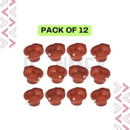 runmex Safe LED Water Diya – No Fire, No Smoke, Long Lasting Festival Lamp Plastic (Pack of 12) Table Diya image 1