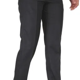 k.s.fashion Men Regular Fit Black Cotton Blend Trousers image 3