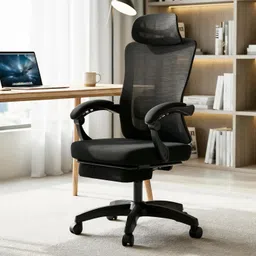 drogo Ergonomic Office Chair for Work from Home with Mesh, Armrest, 2D Headrest Mesh Office Executive Chair image 1