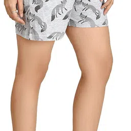 club a9 Animal Print Women Grey Night Shorts image 4