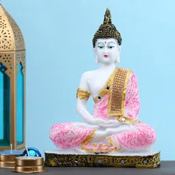 Beautiful Lord Gautam Buddha in Meditating Position Statue for Home Decor Decorative Showpiece - 25 cm-image-68