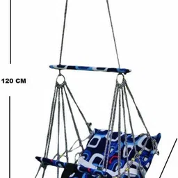 kesrinplus Baby Swing Jhula for Kids 6 Months to 5 Years Foldable Cotton Seat Safety Belt Swings image 2