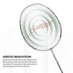 li-ning Blaze 100 White, Green, Black Strung Badminton Racquet image 5