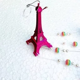 zobro Multi color Eiffel Tower Wind Chime For Home Decoration Steel Windchime image 4