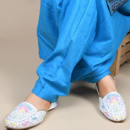 jm looks Women’s Embellished Ethnic Jutti Traditional Handmade Mojari Bead & Thread Work Bellies For Women-picture-23