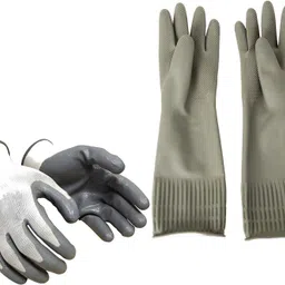 masox store Rubber Hand Gloves for Dishwashing, Car Washing, Gardening, Chemical Handling S4 Golf Gloves-picture-22