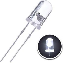 tuteby 5mm 100pcs White LED Light Emitting Diode Light Electronic Hobby Kit image 2