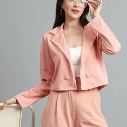 kotty Women Solid Single Breasted Casual Blazer-picture-27