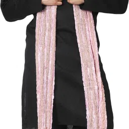 a r silk dupatta hub Art Silk Self Design Pink Men Dupatta image 1