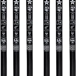 jsi Black Wooden Wicket Set Kit (6 Stump With 4 Bails) image 2