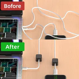 WOKO 6 PCs Magnetic Cord Organizer, Wire Holder Organizer for Office, Car, Desk Cable Protector image 4