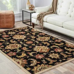 Jacobean Pattern Wool Hand Tufted 4 x 6 Feet Carpet by Jaipur Rugs-image-97