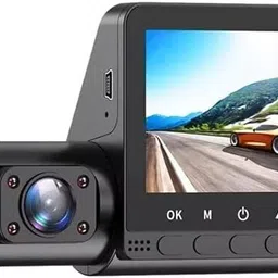 Rhobos 3-Channel Dash Cam – Front, Rear & Inside View, On-Dashboard Camera Camcorder Camera-picture-22