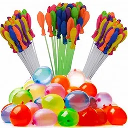 brown leaf (1 Pichkari + 3 Magic Balloon+ 3 Holi Cap )for Kids Holi & Summer Pool Party Fun Water Gun image 3