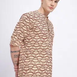 anouk rustic Men Printed Cotton Blend Straight Kurta-picture-21