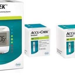 accu-chek Instant S Blood Sugar Glucose check machine with 60 Test Strips Glucometer-picture-0