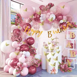 nakomoco Solid Awesome Birthday Decoration Kit of 60pcs – For Kids, Husband, girls, wife Balloon-picture-26